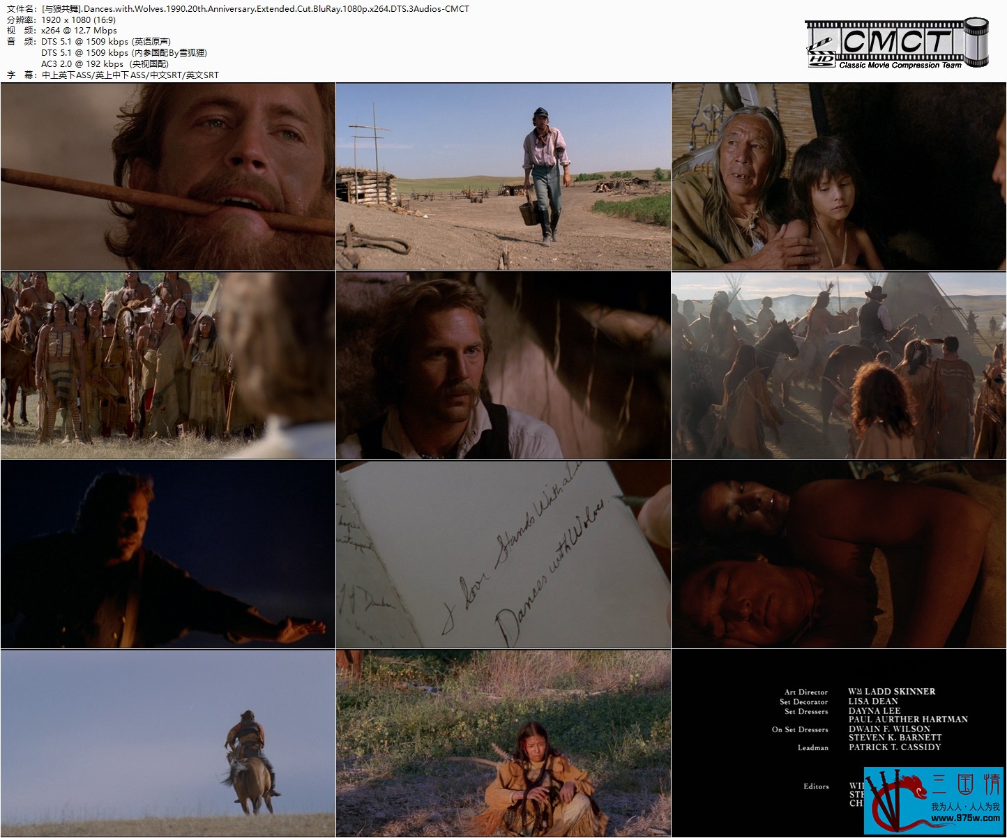 [115][美国][1990][与狼共舞 Dances with Wolves][剧情/西部/冒险][国英双语.中英文字幕][MKV-26.00G][1080P-CMCT]