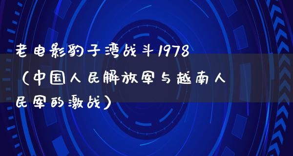 老电影豹子湾战斗1978（中国人民解放军与越南人民军的激战）