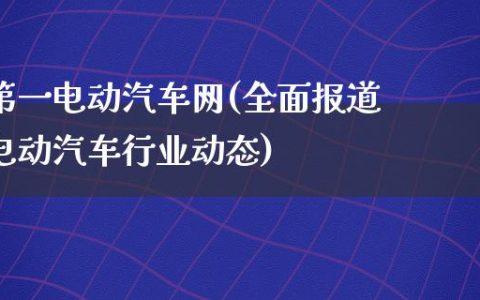 第一电动汽车网(全面报道电动汽车行业动态)