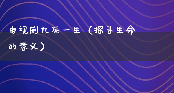 电视剧九死一生（探寻生命的意义）