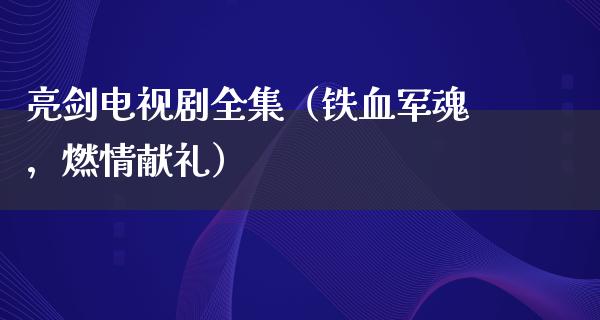 亮剑电视剧全集（铁血军魂，燃情献礼）