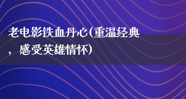 老电影铁血丹心(重温经典，感受英雄情怀)