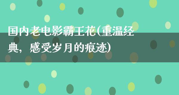 国内老电影霸王花(重温经典，感受岁月的痕迹)