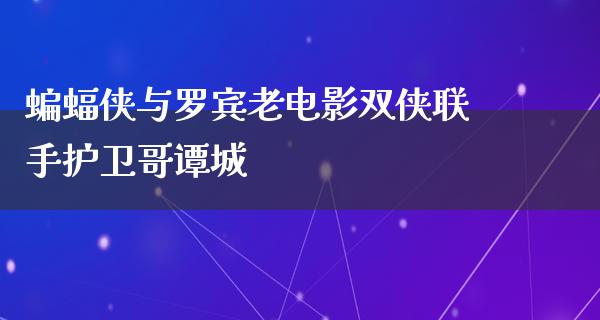 蝙蝠侠与罗宾老电影双侠联手护卫哥谭城