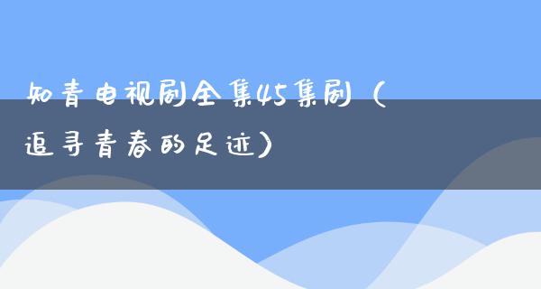 知青电视剧全集45集剧（追寻青春的足迹）