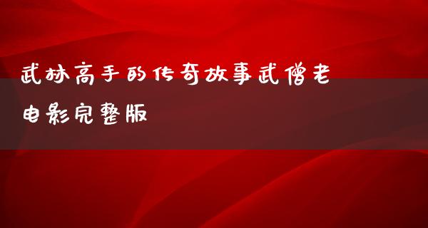 武林高手的传奇故事武僧老电影完整版