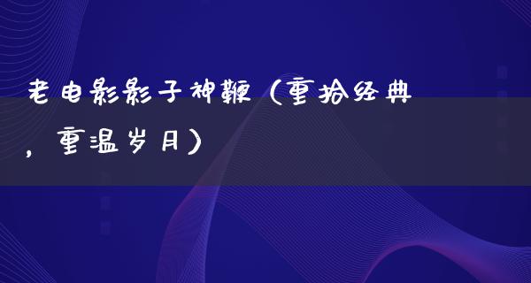 老电影影子神鞭（重拾经典，重温岁月）