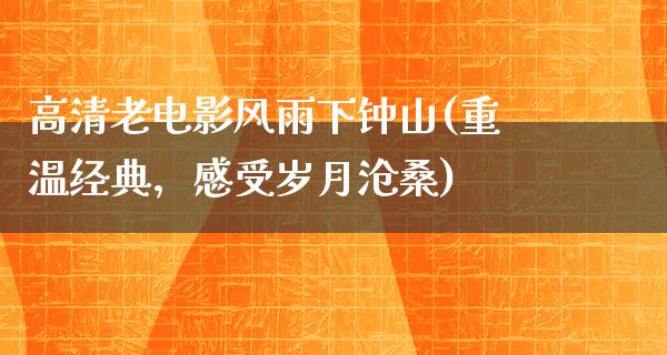 高清老电影风雨下钟山(重温经典，感受岁月沧桑)