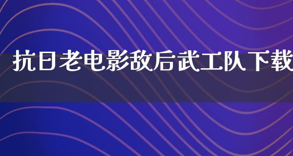 抗日老电影敌后武工队下载