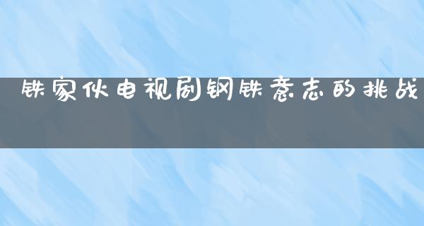 铁家伙电视剧钢铁意志的挑战