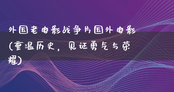 外国老电影战争片国外电影(重温历史，见证勇气与荣耀)