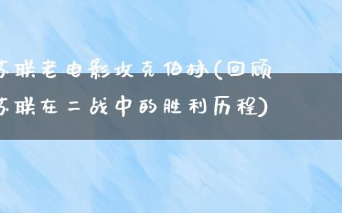 苏联老电影攻克伯林(回顾苏联在二战中的胜利历程)