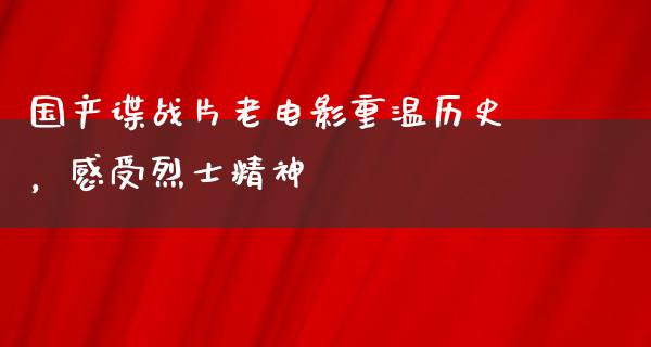 国产谍战片老电影重温历史，感受烈士精神