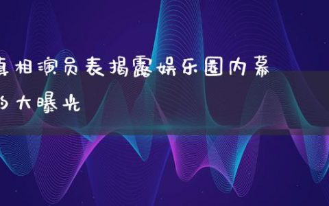 **演员表揭露娱乐圈**的大曝光