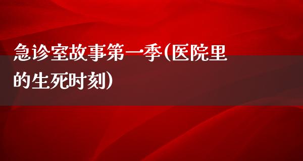 急诊室故事第一季(医院里的生死时刻)