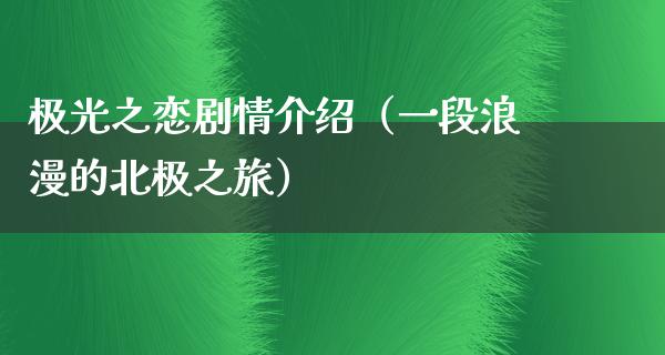 极光之恋剧情介绍（一段浪漫的北极之旅）