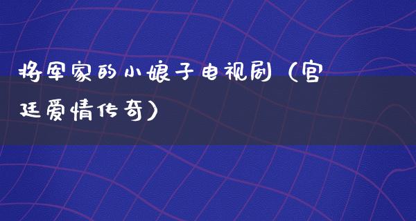 将军家的小娘子电视剧（宫廷爱情传奇）