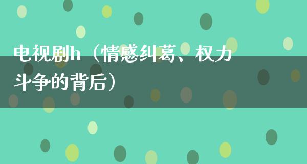 电视剧h（情感纠葛、权力斗争的背后）