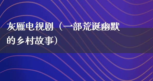 灰雁电视剧（一部荒诞幽默的乡村故事）