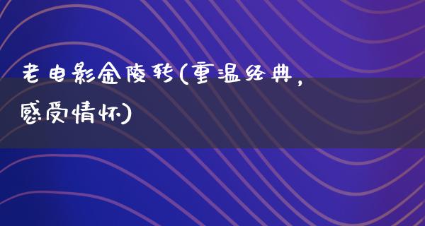 老电影金陵转(重温经典，感受情怀)