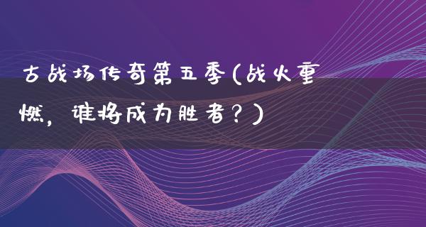 古战场传奇第五季(战火重燃，谁将成为胜者？)