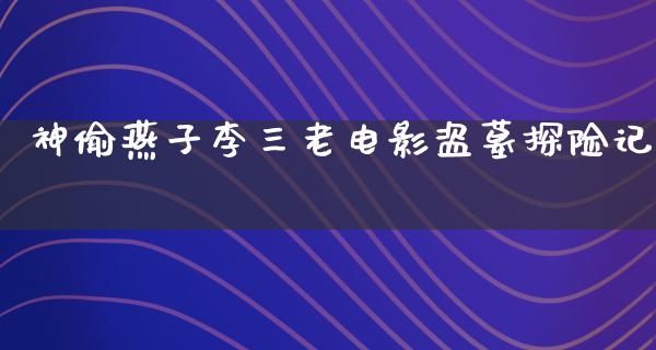 神偷燕子李三老电影盗墓探险记