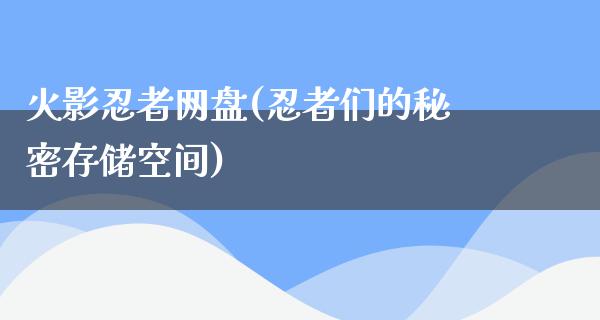 火影*者网盘(*者们的秘密存储空间)