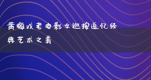 黄梅戏老电影女巡按追忆经典艺术之美