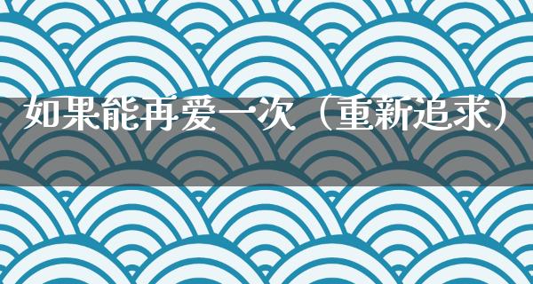 如果能再爱一次（重新追求）