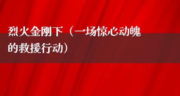 烈火金刚下（一场惊心动魄的救援行动）