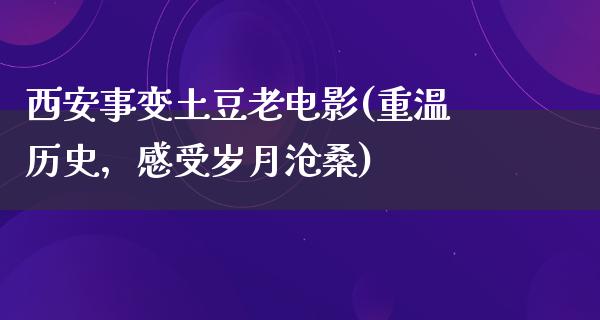 西安事变土豆老电影(重温历史，感受岁月沧桑)