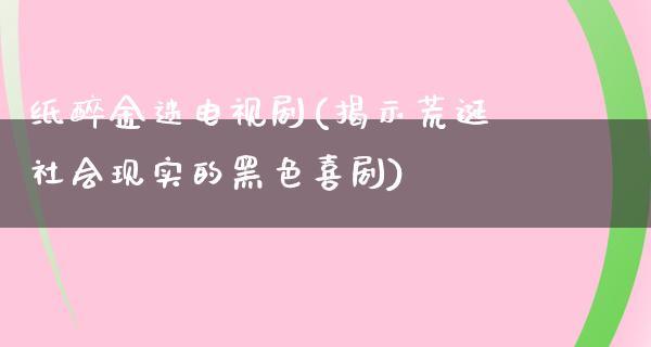 纸醉金迷电视剧(揭示荒诞社会现实的黑色喜剧)