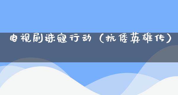 电视剧诛寇行动（抗倭英雄传）