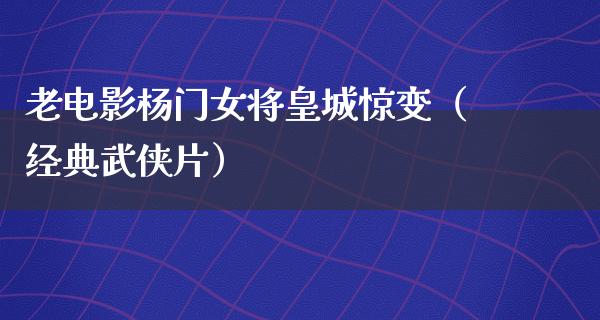 老电影杨门女将皇城惊变（经典武侠片）