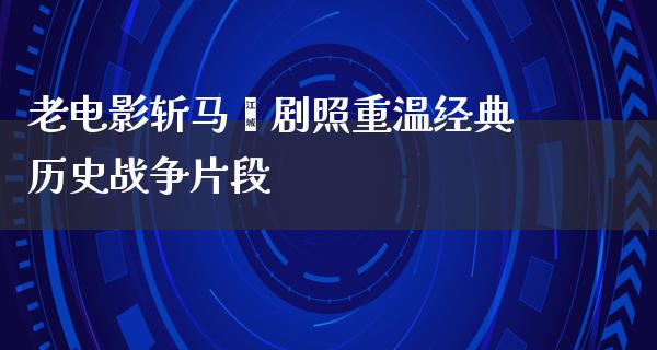 老电影斩马谡剧照重温经典历史战争片段