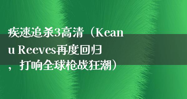 疾速追杀3高清（Keanu Reeves再度回归，打响全球枪战狂潮）