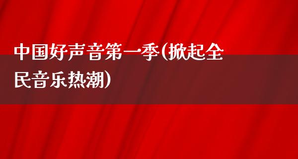 中国好声音第一季(掀起全民音乐热潮)