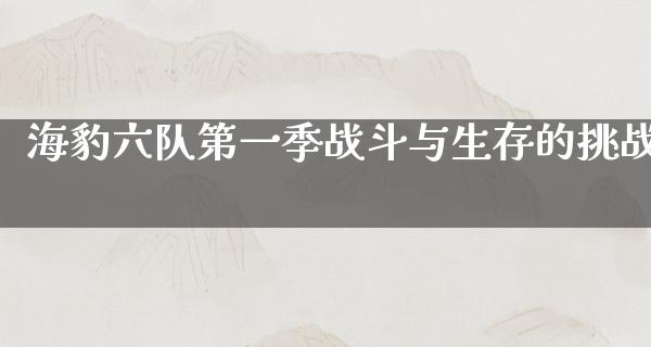 海豹六队第一季战斗与生存的挑战