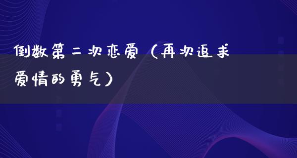 倒数第二次恋爱（再次追求爱情的勇气）