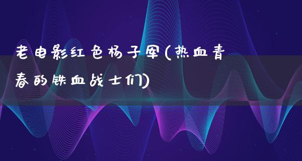 老电影红色杨子军(热血青春的铁血战士们)