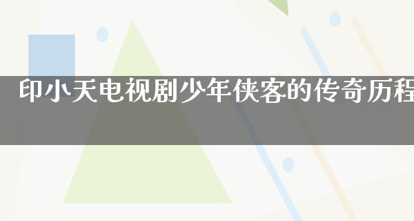 印小天电视剧少年侠客的传奇历程