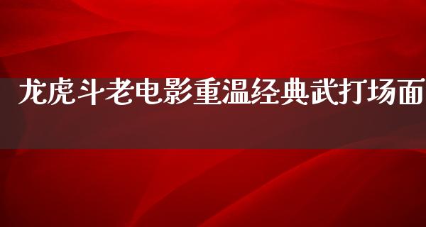 龙虎斗老电影重温经典武打场面