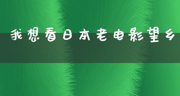 我想看日本老电影望乡