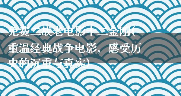 免费二战老电影十二金刚(重温经典战争电影，感受历史的沉重与真实)