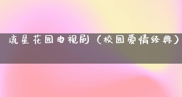 流星**电视剧（校园爱情经典）