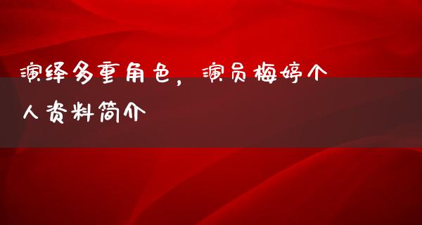 演绎多重角色，演员梅婷个人资料简介