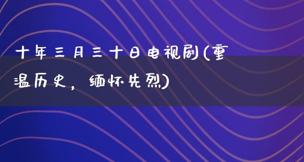 十年三月三十日电视剧(重温历史，缅怀先烈)