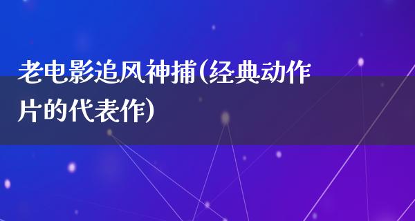 老电影追风神捕(经典动作片的代表作)