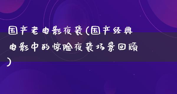 国产老电影夜袭(国产经典电影中的惊险夜袭场景回顾)