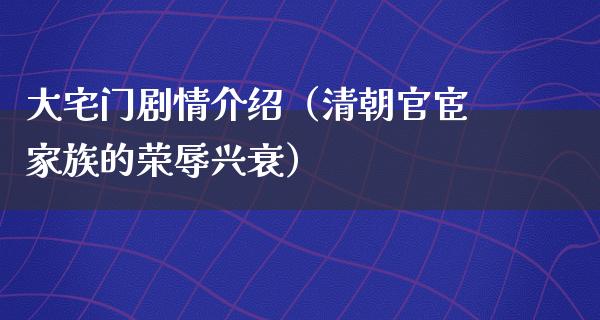 大宅门剧情介绍（清朝官宦家族的荣辱兴衰）